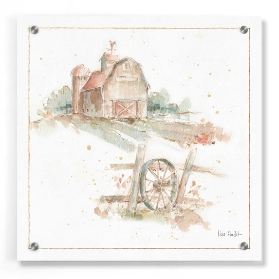 Epic Art 'Farm Friends XV' by Lisa Audit, Acrylic Glass Wall Art, 36"x36"