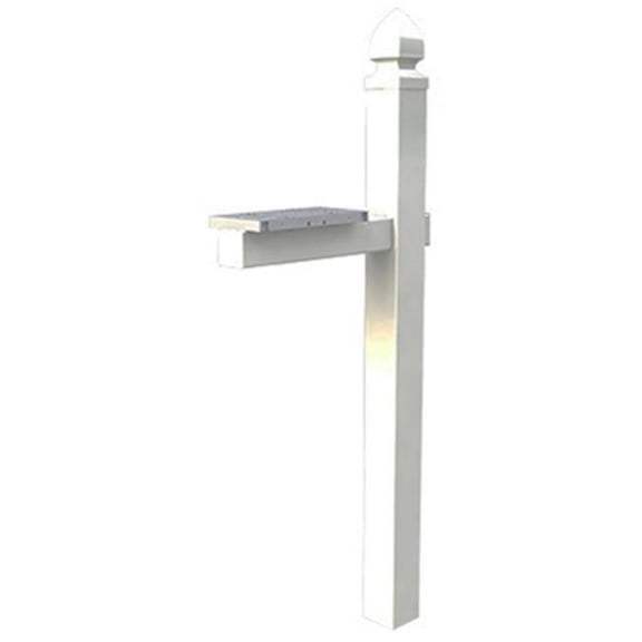 WP000W01 PVC Mailbox Classic Cross Arm Post, White