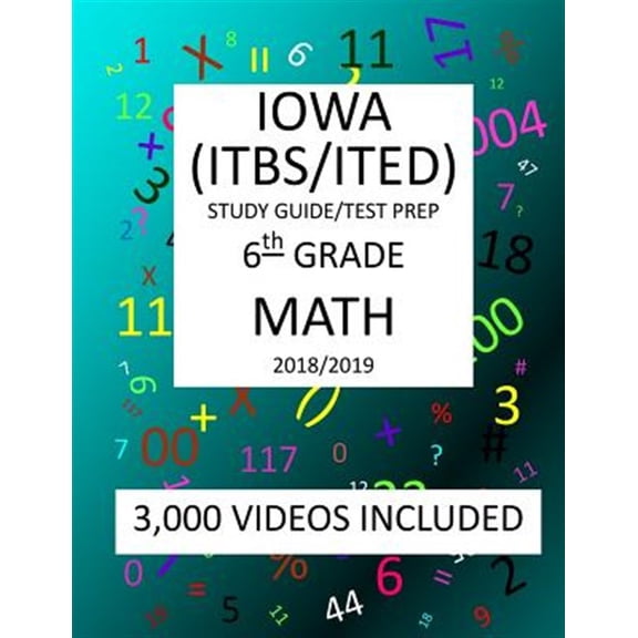 Pre-Owned 6th Grade IOWA ITBS ITED, 2019 MATH, Test Prep: 6th Grade IOWA TEST of BASIC SKILLS, EDUCATIONAL DEVELOPMENT 2019 MATH Test Prep/Study Guide