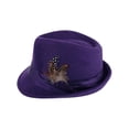 thumbnail image 4 of Kenny K  Dressy Faux Felt Fedora with Feather (Men), 4 of 6