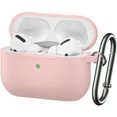 thumbnail image 1 of Funda para Airpods Pro, funda protectora de silicona suave que absorbe los golpes con llavero para Apple Airpods Pro, rosa claro brillar Electrónica, 1 of 6