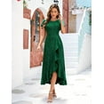 thumbnail image 4 of AURA Plus Size Women Sequin Formal Party Dress Flutter Short Sleeve Wedding Cocktail Long Evening Dress, 4 of 7