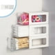 thumbnail image 1 of Organizador de pared | Soporte adhesivo de plástico para teléfono celular | Caja de almacenamiento transparente para artículos pequeños con orificio de carga | Claro | Oficina en casa Cocina Baño |, 1 of 6