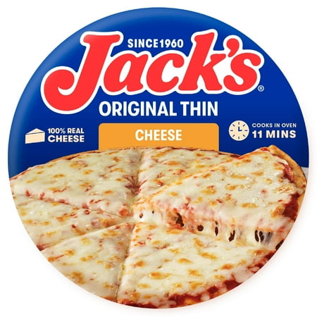 Jack's Frozen Pizza, Cheese Thin Crust Pizza with Marinara Sauce, 13.8 oz (Frozen)