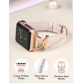 thumbnail image 4 of Wearlizer Slim Leather Watch Band Compatible with Apple Watch Bands 38/40/41/42/44/45/46/49mm Women Thin Strap for Iwatch Series 11/10/9/8/7/6/5/4/3/SE/Ultra, 4 of 6