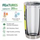 thumbnail image 5 of Vaso Oasisdream de acero inoxidable de 600 ml con estampado de calaveras, 5 of 6