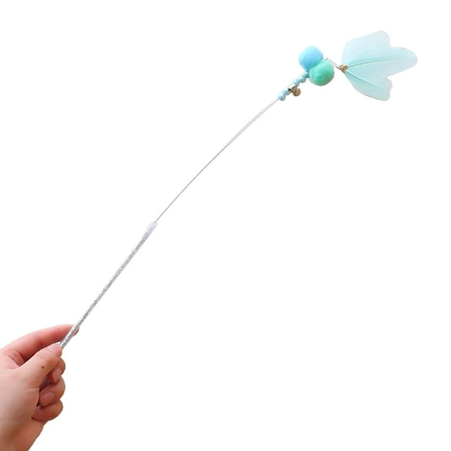 Juguete de varita para gatos, juguetes interactivos para gatos, ejercicio de persecución, diversión, juego de s para gatitos, accesorios para Colco Juguetes de varitas para gatos