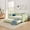 Green, variant on DRNANLIT Pink Full-Size Daybed, Gingham 3-in-1 Convertible Sofa Bed with Pull-Out Trundle and Side Storage Pockets
