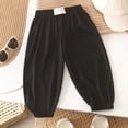thumbnail image 4 of Splozh Girls Sweatpants Girls Summer Comfortable and Breathable Pants Casual and Versatile Pants Casual Trousers Outdoor Trousers,Black,6-12 Months, 4 of 4