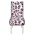 thumbnail image 7 of TSOVTHRID Pink Leopard Print Quilted Dining Chair Seat Covers Stretchable Anti-Slip Soft Chair Cushion Cover Removable Universal Seat Slipcovers with Elastic Band, Set of 4, 7 of 7