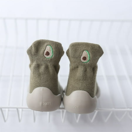 

〖CFXNMZGR〗Toddler Shoes Toddler Soft Elastic Casual First Shoes Socks Solid Indoor Walkers Infant Baby Baby Shoes
