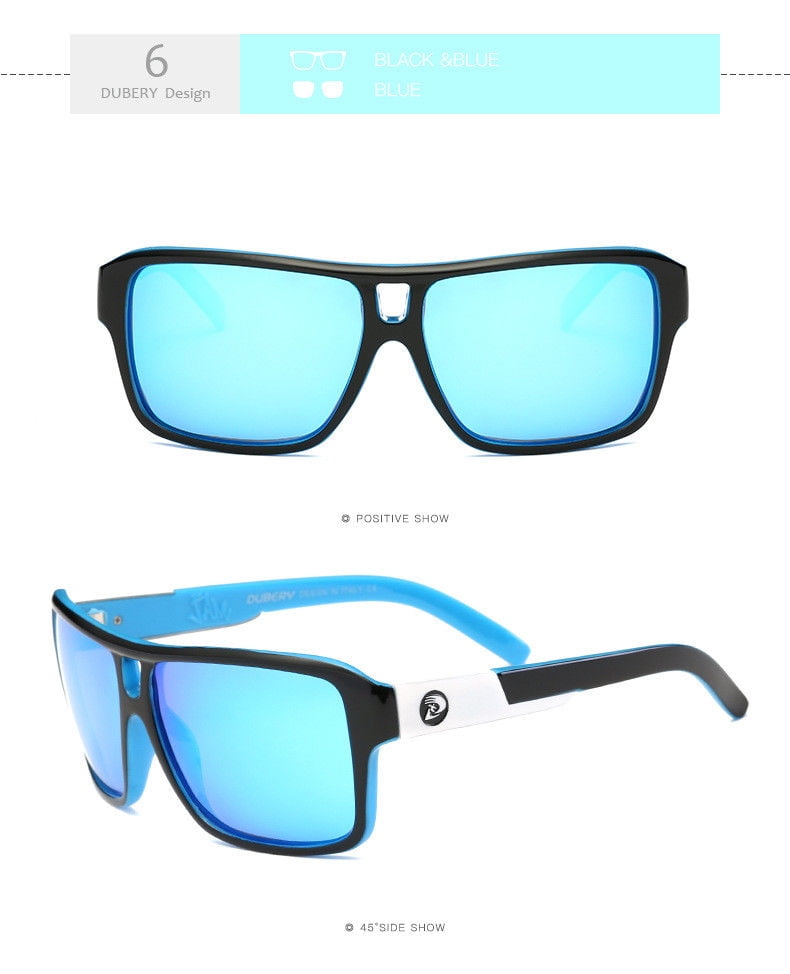 DUBERY Polarized Sunglasses Men Sports Running Fishing Golfing Driving Glasses 