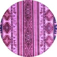 thumbnail image 1 of Ahgly Company Indoor Round Oriental Purple Modern Area Rugs, 7' Round, 1 of 4
