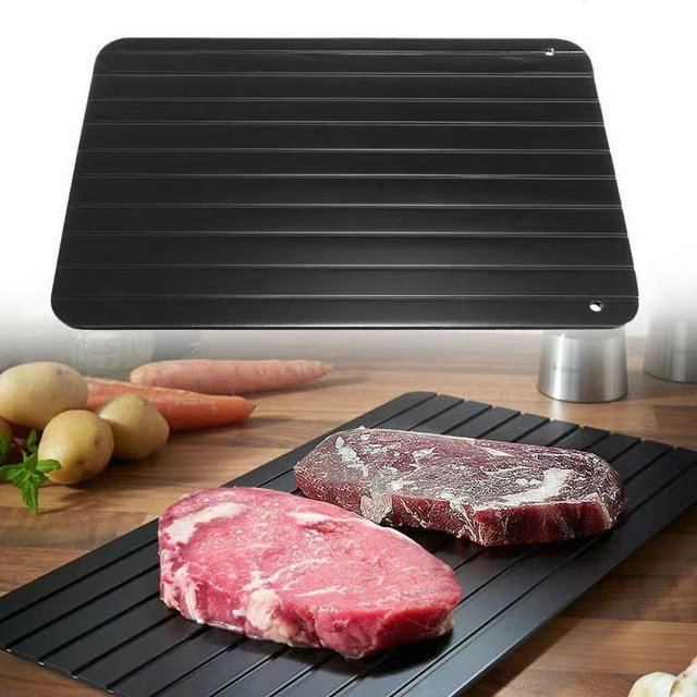 Bandeja de descongelación rápida para descongelar alimentos congelados - Placa de descongelación de carne para carne y alimentos congelados, tapete de descongelación para descongelar carne rápida