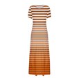 thumbnail image 4 of Vestido Corto de Verano de la Moda de las Mujeres Impreso de Manga Corta Cuello Redondo Tobillo de Longitud Vestido Casual, 4 of 8