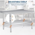 thumbnail image 7 of EastVita Stainless Steel Table 72 x 24 inches Heavy Duty Commercial Work Prep Table with Adjustable Undershelf Backsplash for Restaurant Kitchen Bar and Hotel Garage, 7 of 7