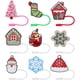 thumbnail image 1 of GOOHOCHY 9 piezas de puntas de silicona para pajitas, cubiertas para pajitas navideñas, protectores para pajitas navideñas, tapas para pajitas con temática navideña, 1 of 8
