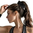 thumbnail image 5 of Papapt 4PCS Big Satin Silk Scrunchies for Women Thick Hair, 6.3Inches Extra Large Scrunchy Oversized Thick Elastic Hair Ties Bands Ponytail Holders Jumbo Scrunchies (Black White Pink Silvergray), 5 of 11