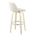 thumbnail image 6 of LumiSource Brown Toriano 30" Fixed-Height Barstool - Set of 2, 6 of 6