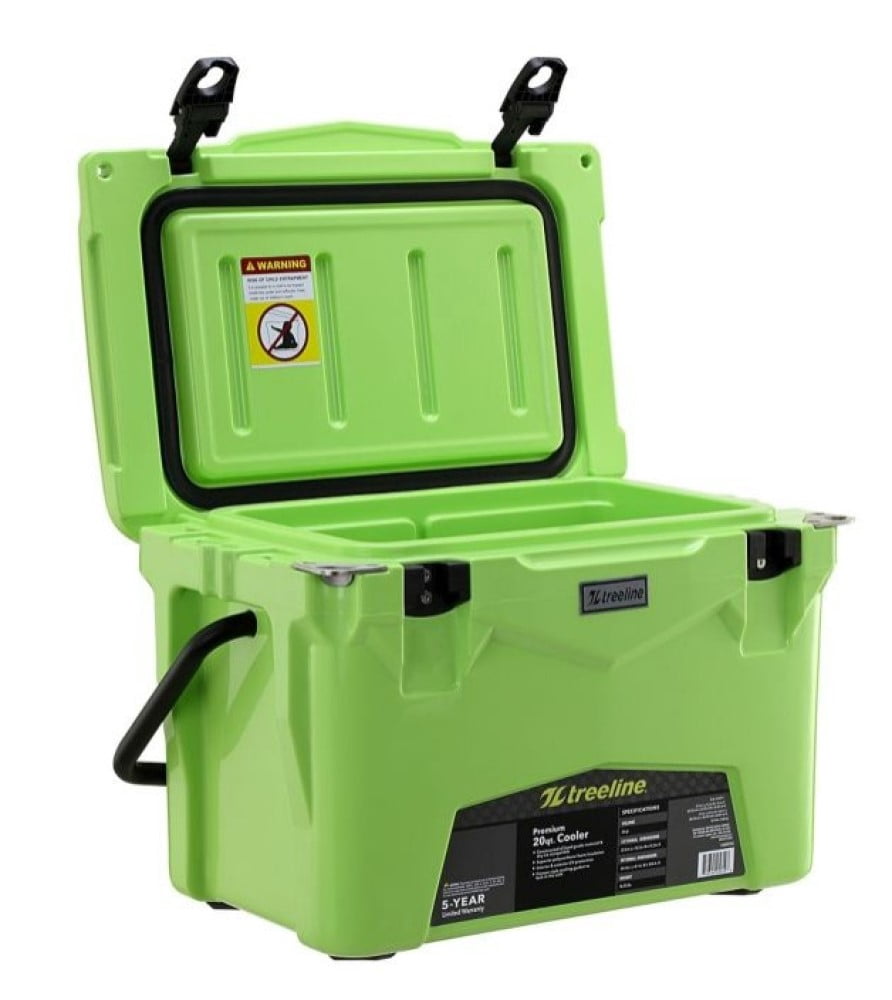 Treeline 2811S819 20 qt. Roto-Molded Cooler Box, Green