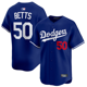 thumbnail image 1 of Camiseta clásica de béisbol de Mookie Betts de Los Angeles Dodgers con número de estrella bordado.-L, 1 of 2