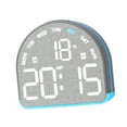 thumbnail image 4 of Reloj despertador con pantalla digital, decoración multifuncional, adorno de regalo con hora y temperatura, reloj de escritorio digital para mesa. Gris, 4 of 8