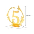 thumbnail image 4 of Miangastore Acrylic Golden Table Sign for Seating Arrangement 10Pack 4.1x4.1x1.6In, 4 of 9