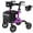 Purple, variant on Walkers for Seniors, Rollator Walker with Seat, 8" Rubber Wheels All Terrain Rollator Walker with Backrest, Aluminum Walkers Built-in Cable, Foldable and Adjustable Height for Seniors, Purple