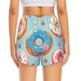 thumbnail image 4 of Fotbe Colorful Donut Womens High Waist Running Shorts Athletic Workout Quick Dry Shorts for Women with Pockets Gym Yoga Summer Shorts-Small, 4 of 9
