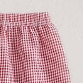 thumbnail image 5 of Toddler Baby Girls Elastic Waist Wide Leg Pants Kids Checkered Plaid Casual Home Pants, 5 of 6