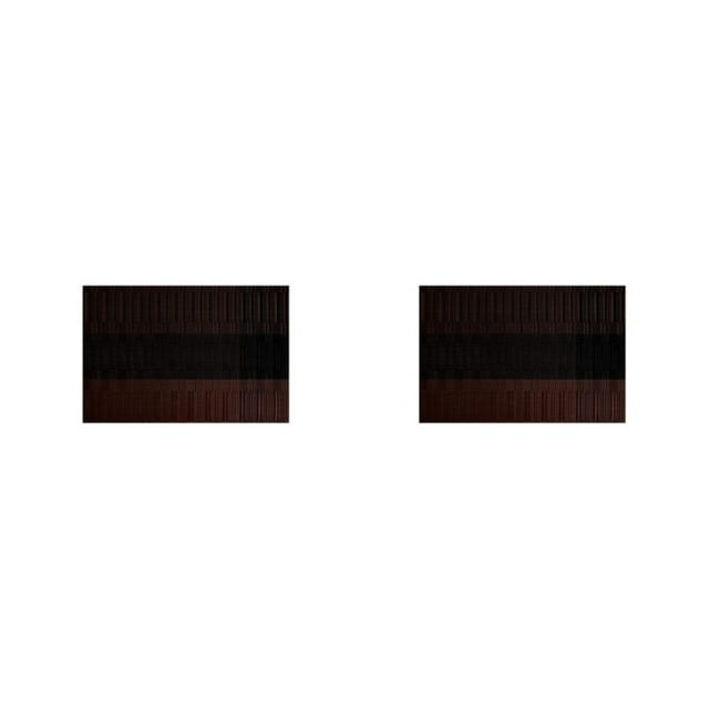 Guardoinrt 1/2/3 Pattern PVC Woven Table Mat Placemats Stain Resistant Bowl Cup Dish Rectangle Insulation Waterproof Mats Brown 2PCS