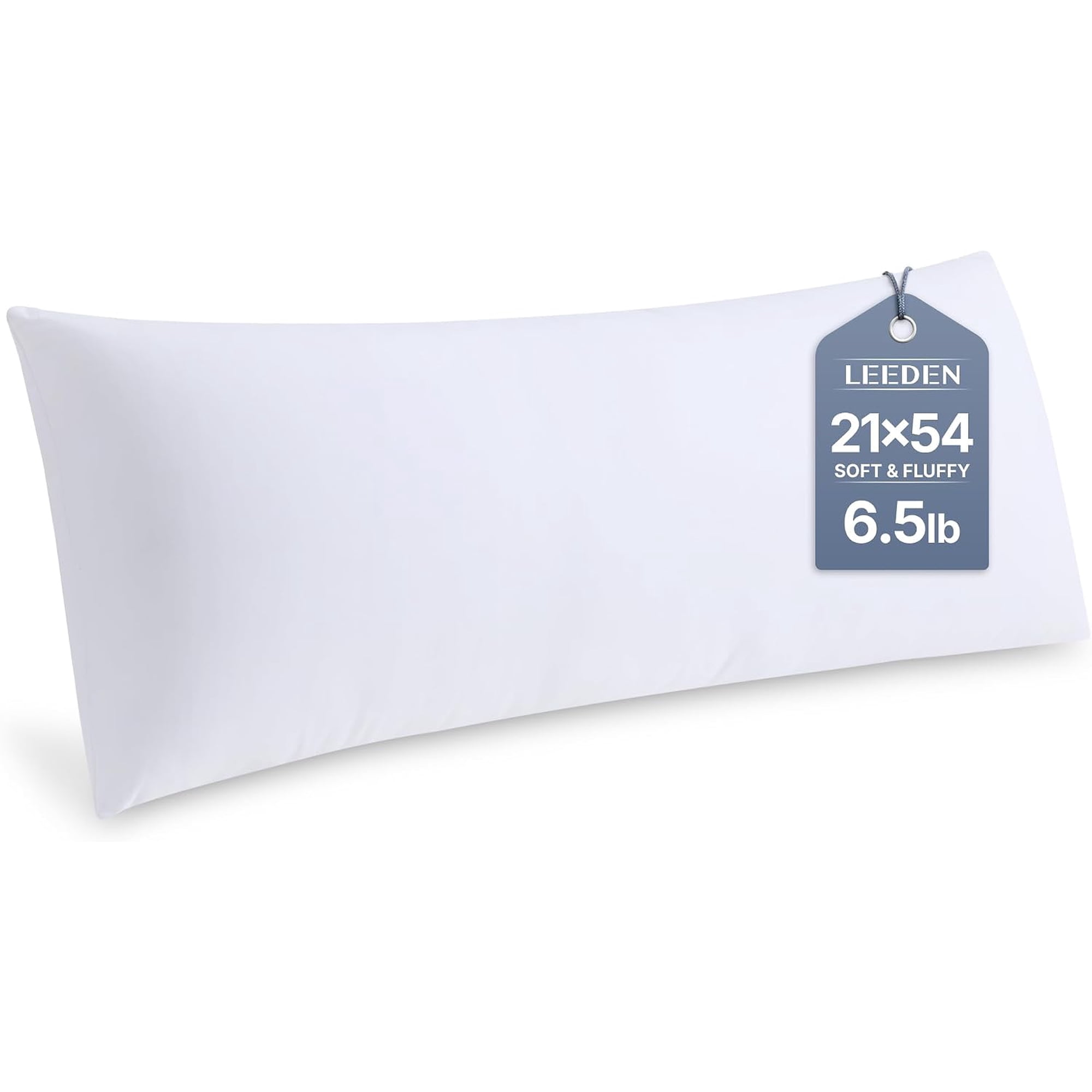 Full Body Pillow 20 x 54 for Side Sleepers White Support | Soft polyester padding delivers full-body support for side sleepers, maternity rest, reading and daily relaxation.
