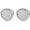 01-White Cubic Zirconia Earrings, variant on Cubic Zirconia/Turtle/Pig/Skull/Celtic Knot/Tiger/Panda/Chain Stud Earrings 925 Sterling Silver Ear Jewelry Gift for Women