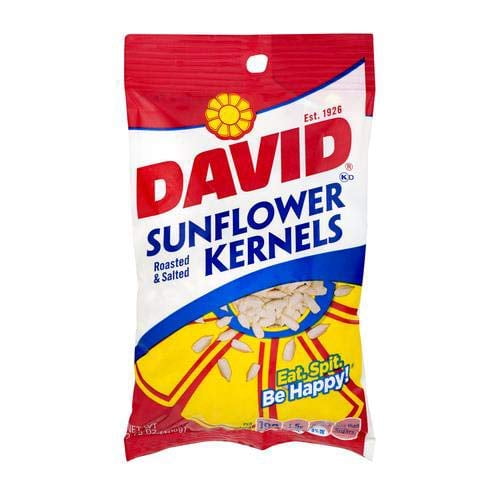 David Sunflower Kernels Roasted and Salted 3.75 oz (Pack of 8)