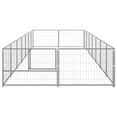 thumbnail image 5 of vidaXL Dog Kennel Steel Outdoor Puppy Pet Supply Cage Black/Silver Multi Sizes, 5 of 6