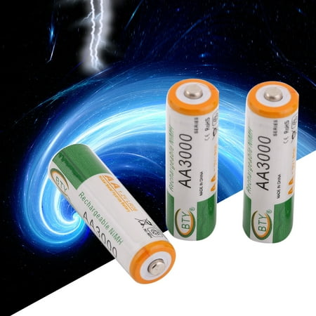 12pcs AA LR06 3000mAh 1.2V Recha`rg able Battery