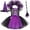 Purple, variant on Witch for Kids Tulle Dresses Hats Witch Outfit Set Halloween Kids Dress up Party Girls Size 1-12 Years