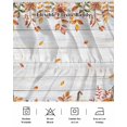 thumbnail image 5 of Thanksgiving Pumpkin Bed Skirt King Size 16 Inch Drop, Orange Pumpkin Flower Leaf Gray Wood Grain Wrap Around Dust Ruffle Bedskirts, Wrinkle & Fade Resistant Easy Fit Bedskirt with Adjustable Elastic, 5 of 8