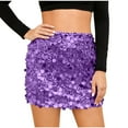 thumbnail image 1 of Summer Skirts for Women, Ladies' Casual Solid Color Sequin Short Skirts, 1 of 7