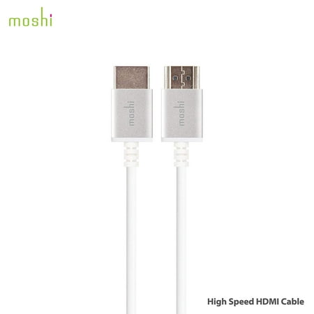 Moshi 4K High speed HDMI Cable (6.6 feet) - 6.56 ft HDMI A/V Cable for HDTV, Xbox, A/V Receiver, Audio/Video Device, Apple TV, Amazon Fire TV, Receiver, PlayStation - First End: 1 x HDMI Male (Best High End Receiver)