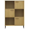 thumbnail image 2 of vidaXL Bookcase with Metal Legs Brown 90x35x128.5 cm Solid Wood OSLO, 2 of 5