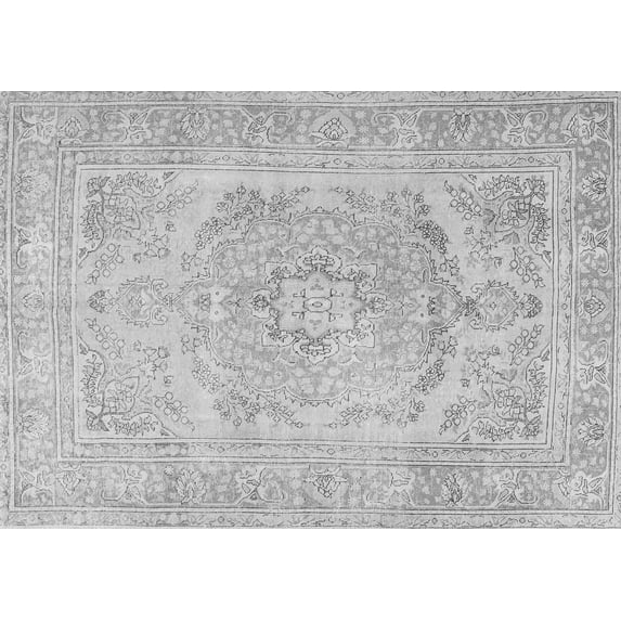 Ahgly Company Indoor Rectangle Persian Gray Traditional Area Rugs, 3' x 5'