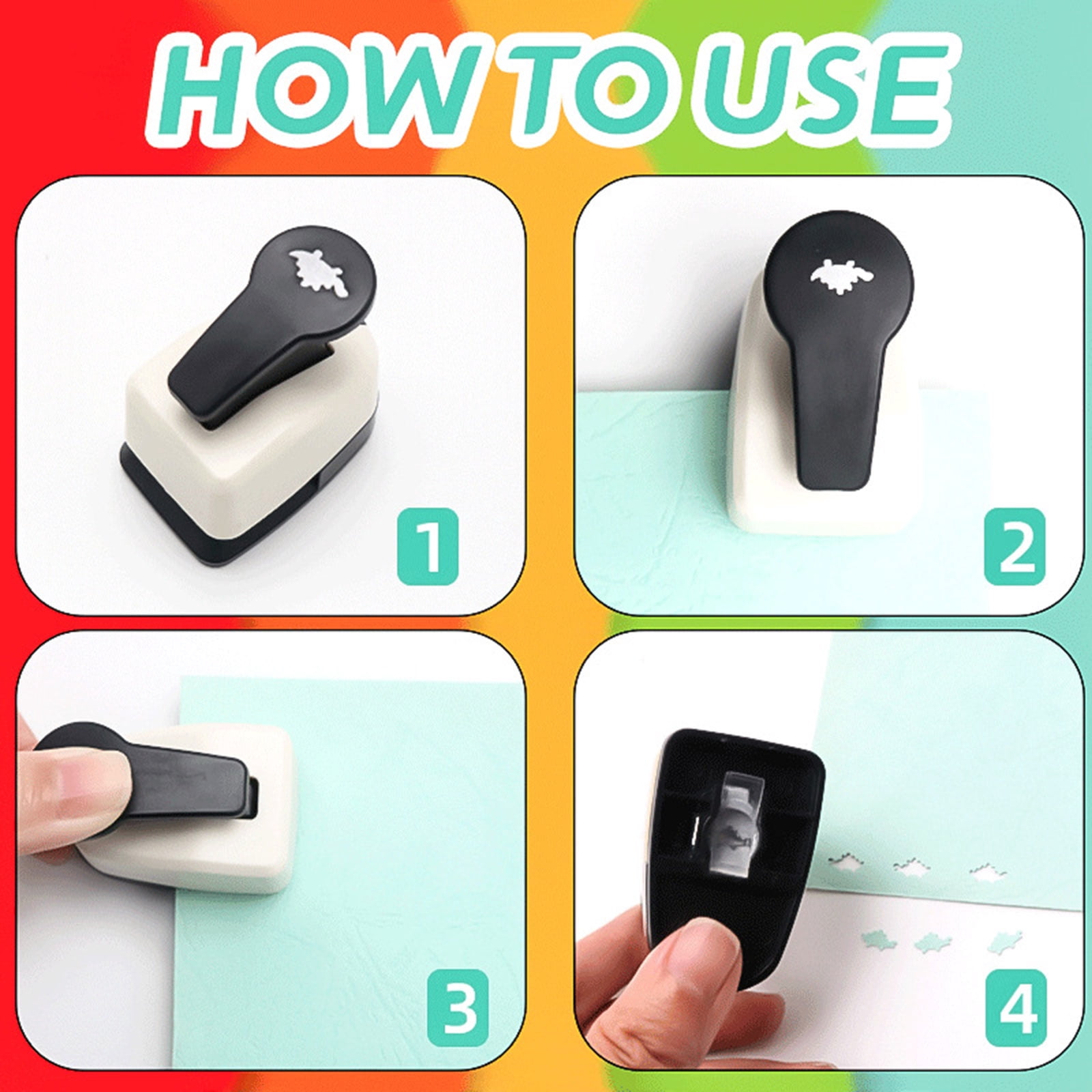 Dwellin 8 Pack Paper Hole Punch Craft Set for DIY Crafting Scrapbooking Handmade Greeting Cards Photo Albums Mini Cutter Nail Festival Cards(Dinosaur Shape)