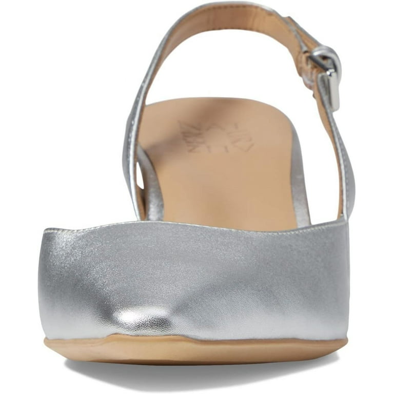 Naturalizer Dalary Women's Slingback Pump Silver Leather 7M