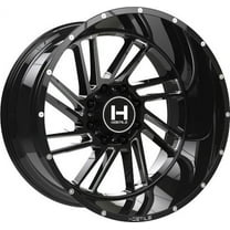 24x14 Hostile H110 Stryker Blade Cut (Blk Milled) Wheel 8x6.5 (-76mm)