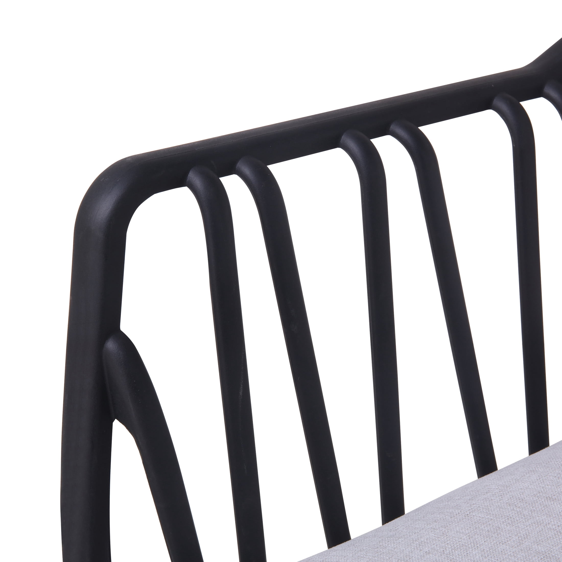 Modern Club Chairs, PP, Grey (Set of 2)