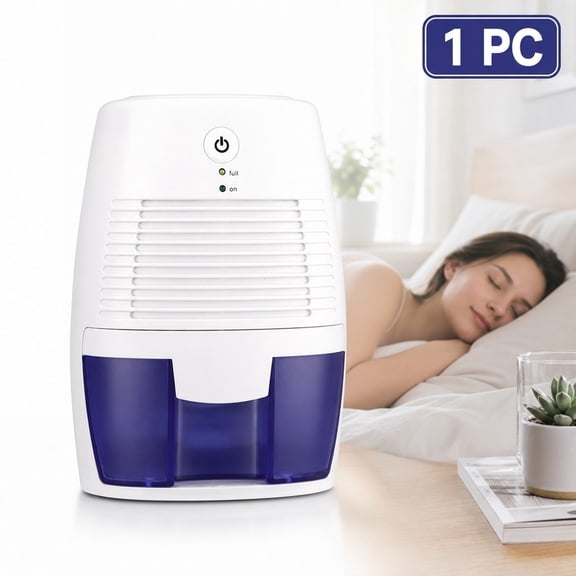 Portable Home Dehumidifier, Small Quiet Bedroom Dehumidifier with US Adapter for Basement Closet RV Moisture Removal