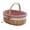 Red, variant on Large Wicker Picnic Basket with Handles,Handle Sturdy Woven Body with Removable and Washable Lining,Outdoor Camping,Gift Packing,Garden Picking, Storage
