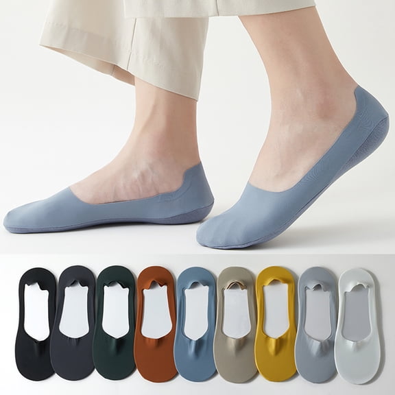 10 Pairs Invisible Breathable Anti-Slip Socks for Women, No Show Socks Womens Nylon Non Slip Low Cut Invisible Liner Footies Thin Silk Socks for Flats Loafers White