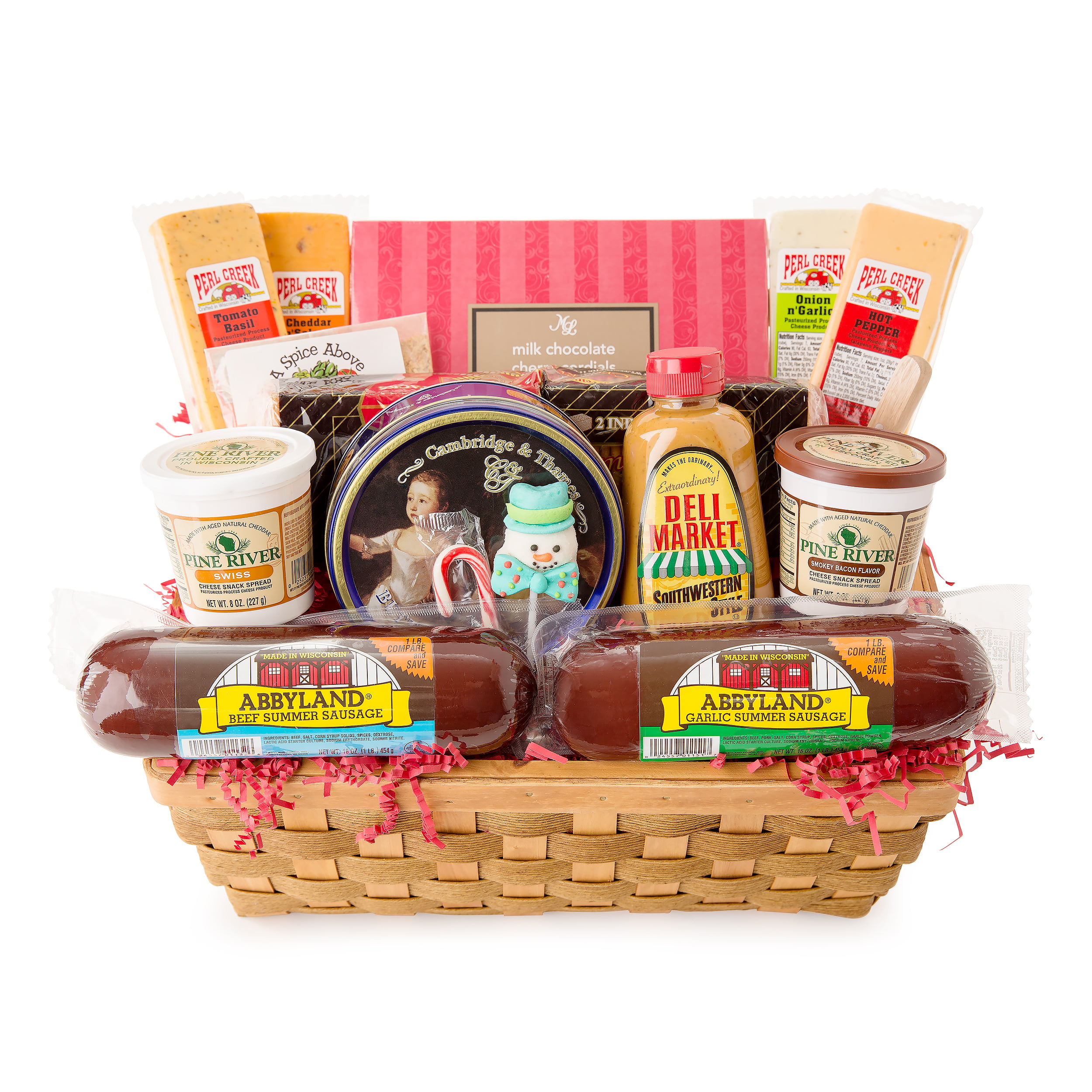 Summer Sausage and Cheese Gift Basket